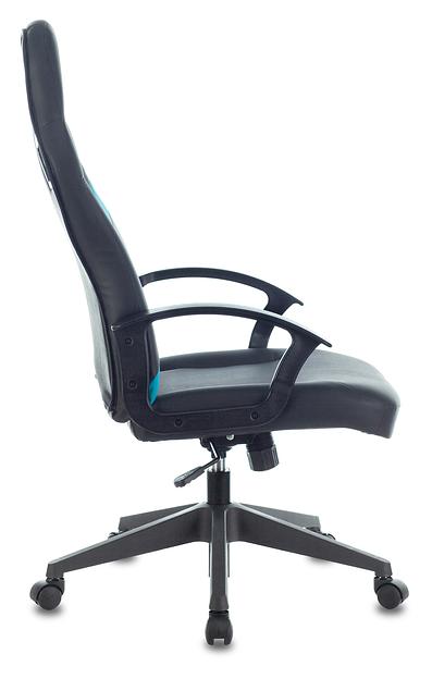 Кресло игровое Бюрократ ZOMBIE DRIVER черный/голубой искусственная кожа с подголов. крестовина пластик фото 7