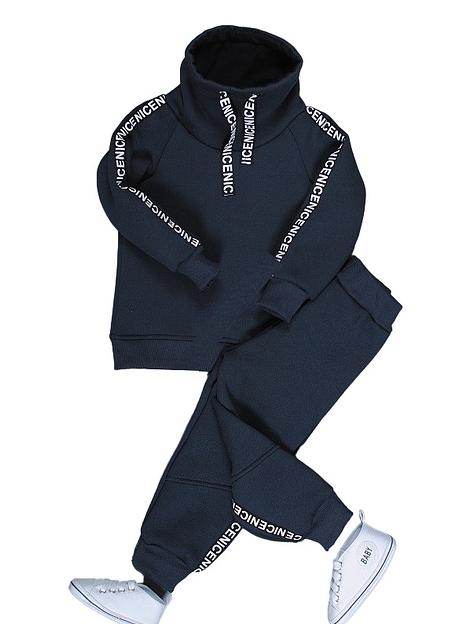 Костюм КС-0270-15 футер 3-х нитка р. 98-116 (4 шт/уп), графит ОПТ фото 1