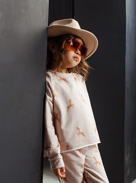 Свитшот MINI DI «Моника» Бемби на бежевом, арт.810/20 ОПТ фото 2