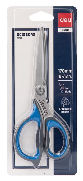 Ножницы Deli E77759 офисные 170мм ручки с резиновой вставкой сталь ассорти фото 9