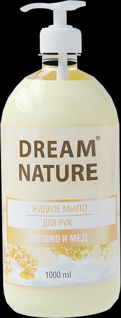 Жидкое мыло для рук "Молоко и мед", Dream Nature, 1000 мл фото 1