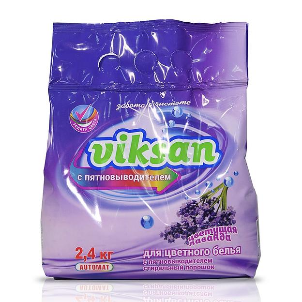 Виксан стиральный порошок виксан 2,4кг автомат с пятновыводителем для цветного белья цветущая лаванда фото 1
