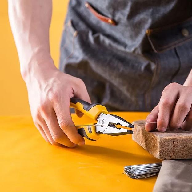 Комбинированные плоскогубцы Deli DL2008 200мм, двухкомпонентная рукоять фото 5