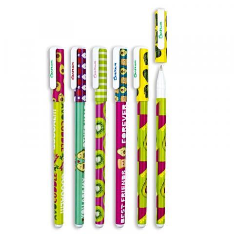 Ручка гелевая со стираемыми чернилами 0,5мм, синий, Centrum FRUITS фото 1