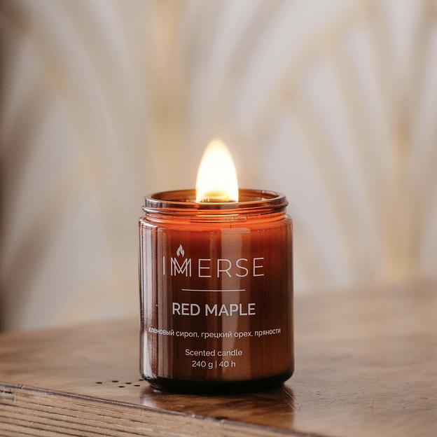 Ароматическая свеча Immerse «Red Maple» 240 мл ОПТ фото 3