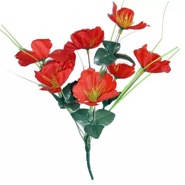 Букет маков на 8 голов 36см 224-327 фото 1