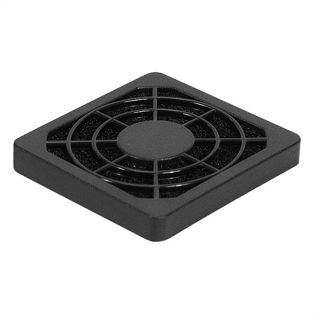 Exegate EX295251RUS Решетка для вентилятора с фильтром 50х50 ExeGate EG-050PSFB (50х50 мм, пластиковая, квадратная, с пылевым фильтром, черная) фото 1