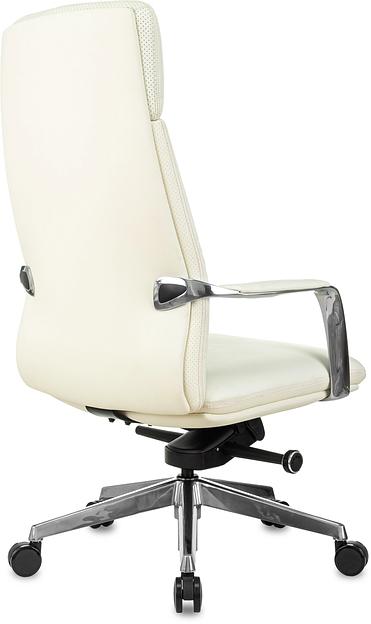 Кресло руководителя Бюрократ _VEGA белый кожа крестов. алюминий фото 4