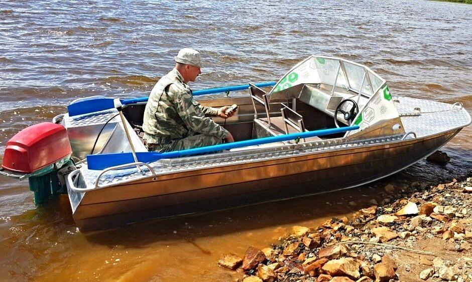 Алюминиевый катер Тактика 450, 470*170*65 см фото 4