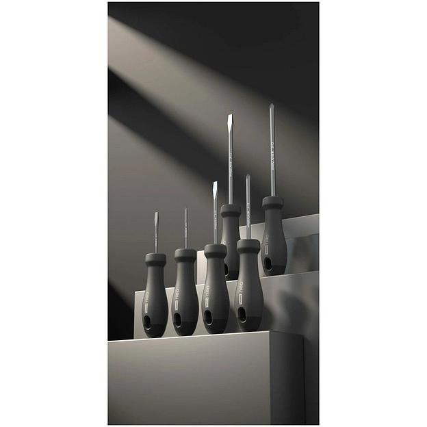Набор отверток "Home Series Black" Deli HT1006 6шт SL3x75+SL5x100+SL6x150+PH0x75+PH1x100+PH2x150, эксклюзивный дизайн, рукоятка из высококачественного софттач пластика фото 8