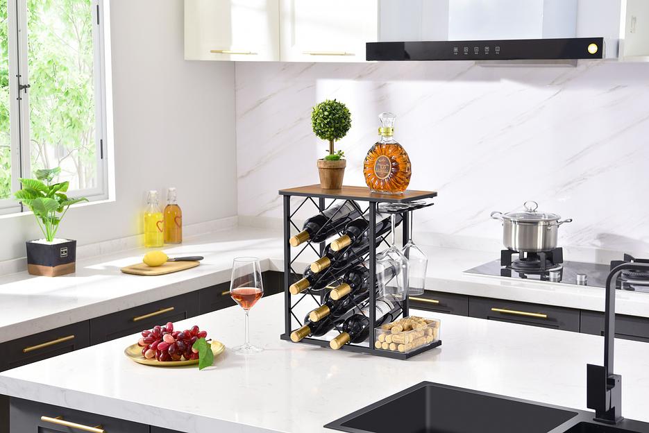 Стойка Domfy DHC-WR10583 для вина 39.2x21x41.3см черный/коричневый фото 4