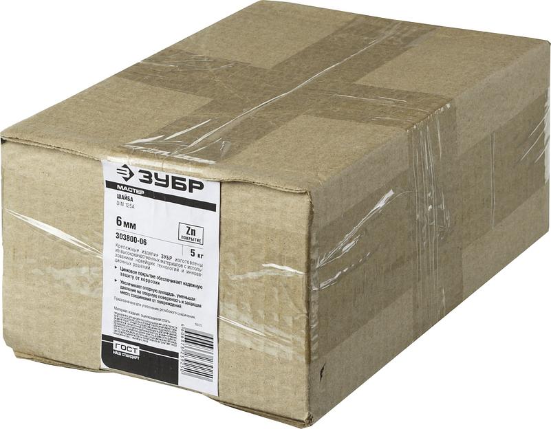 ЗУБР DIN 125А, 6 мм, цинк, 5 кг, шайба (303800-06) фото 3
