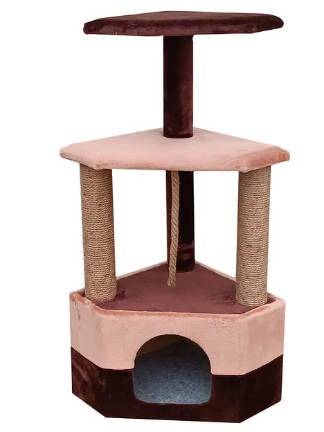 Игровой комплекс с домиком для кошки Zoofabrika Г80.65-К1.01-U ОПТ фото 1