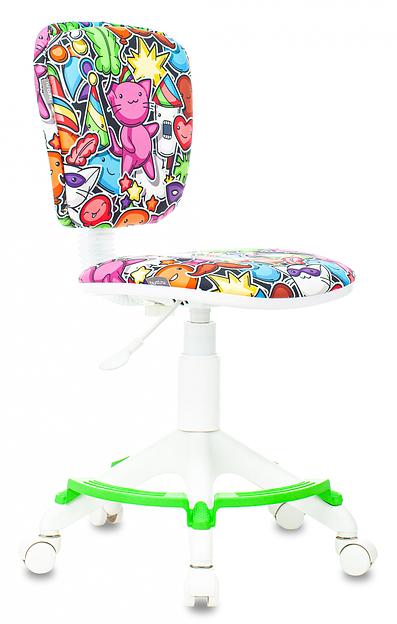 Кресло детское Бюрократ CH-W204/F мультиколор маскарад крестовина пластик подст.для ног пластик белый фото 1