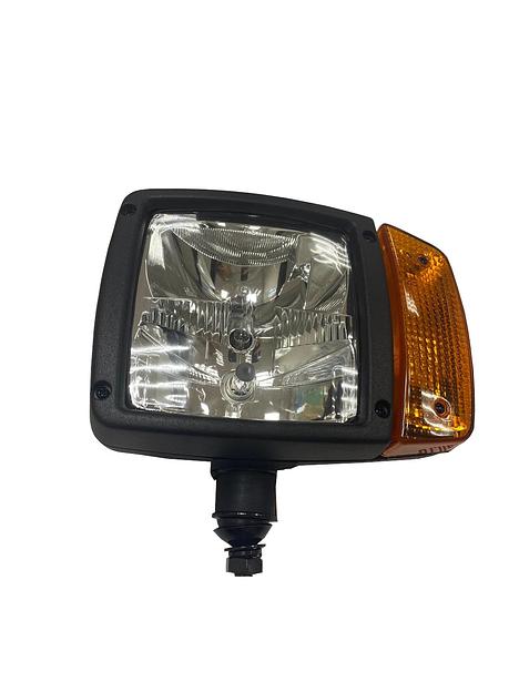 Фара основного освещения (JCB, Case, John Deere, Komatsu). Нижнее крепление, левая, 12V. UDS-009-02 фото 1