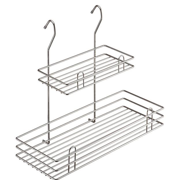 Полка двухъярусная "MIX", Тип II (400х180х355мм), хром фото 1