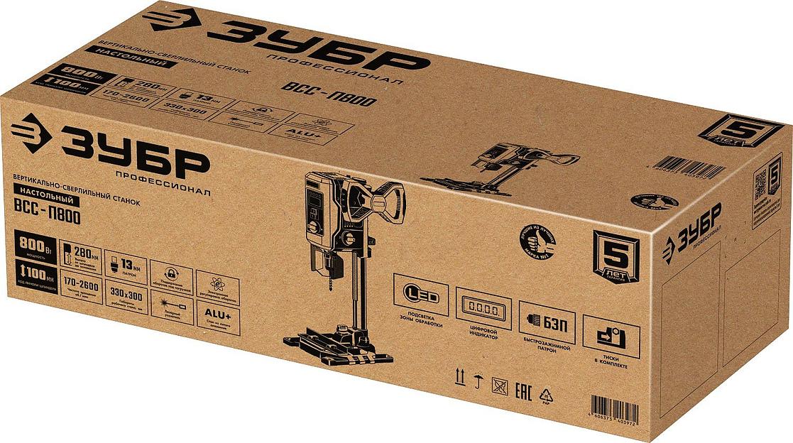 Станок сверлильный Зубр Профессионал ВСС-П800 800W фото 10