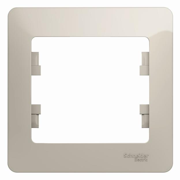 Systeme electric GSL000901 GLOSSA 1-постовая РАМКА, МОЛОЧНЫЙ фото 1