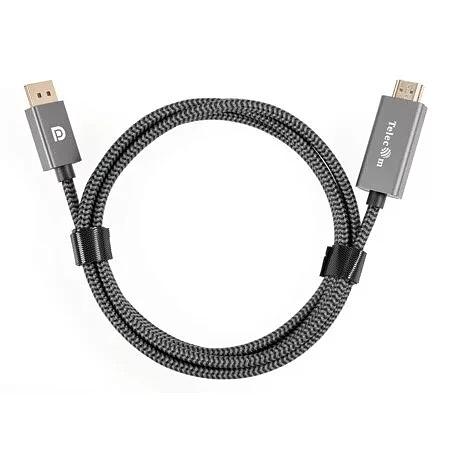 Telecom Кабель DisplayPort M-> HDMI M 4K@60Hz 1.8m,оплетка [7958820049859] фото 1