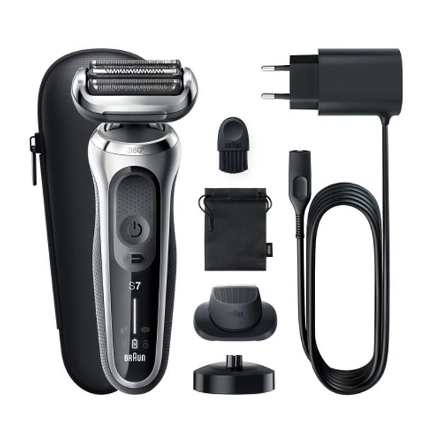 Бритва сетчатая Braun Series 7 71-S4200cs реж.эл.:3 питан.:аккум. черный/серебристый фото 1