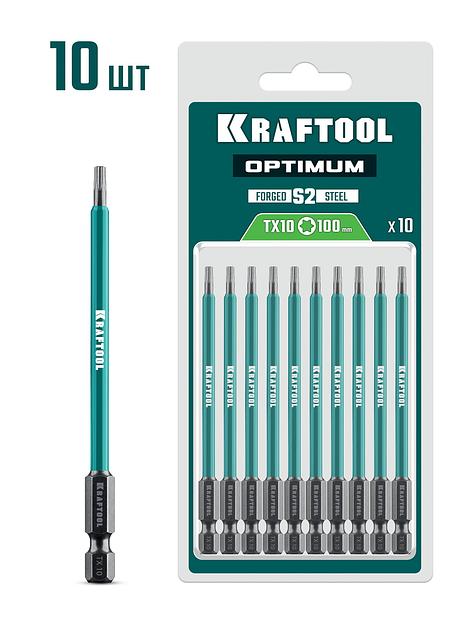 KRAFTOOL OPTIMUM TX 10, 100 мм, 10 шт, биты (26126-10-100-S10) фото 1
