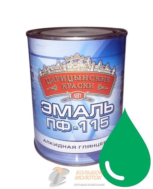 Эмаль ПФ-115 парижская зелень 0,8 кг Царицино /14 фото 1