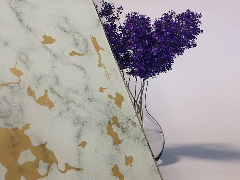 Межкомнатная дверь Invisible Macael (декор из керамики) на заказ фото 6