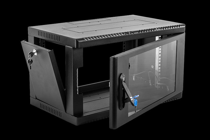 ЦМО Шкаф телекоммуникационный настенный 6U (600? 650) дверь стекло, цвет черный (ШРН-6.650-9005) фото 2