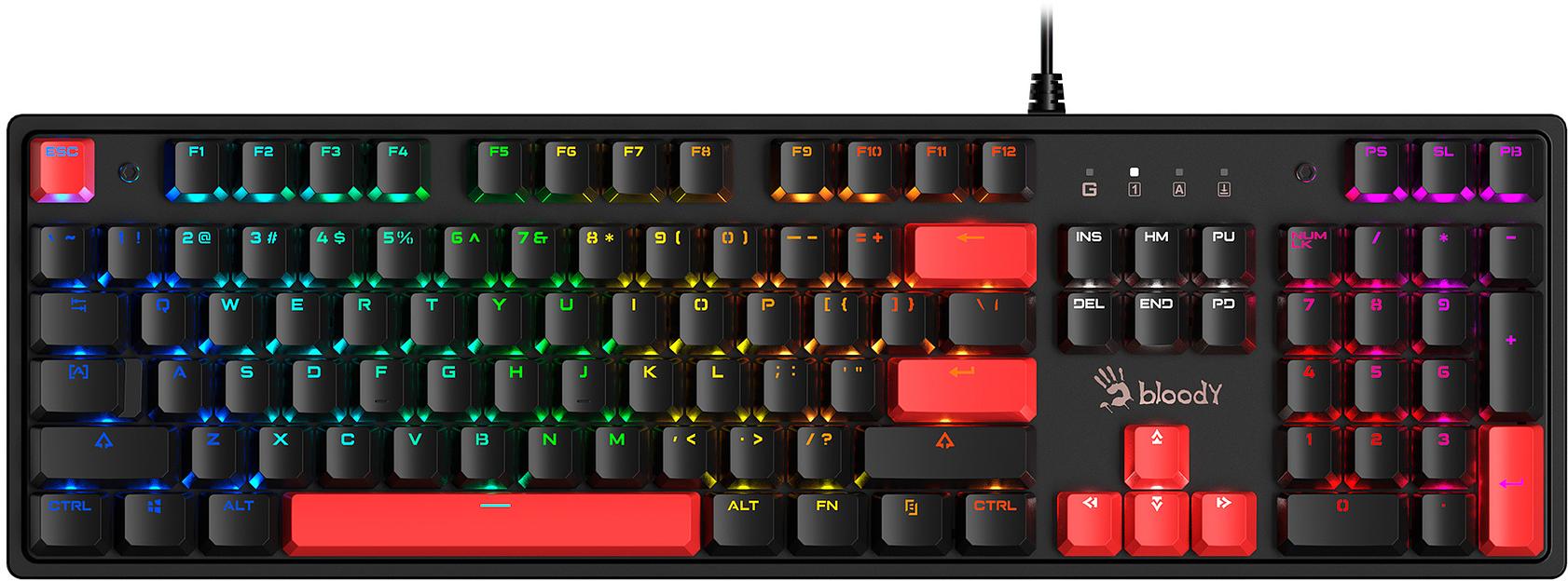 Клавиатура A4Tech Bloody S510N механическая черный/красный USB for gamer LED фото 1