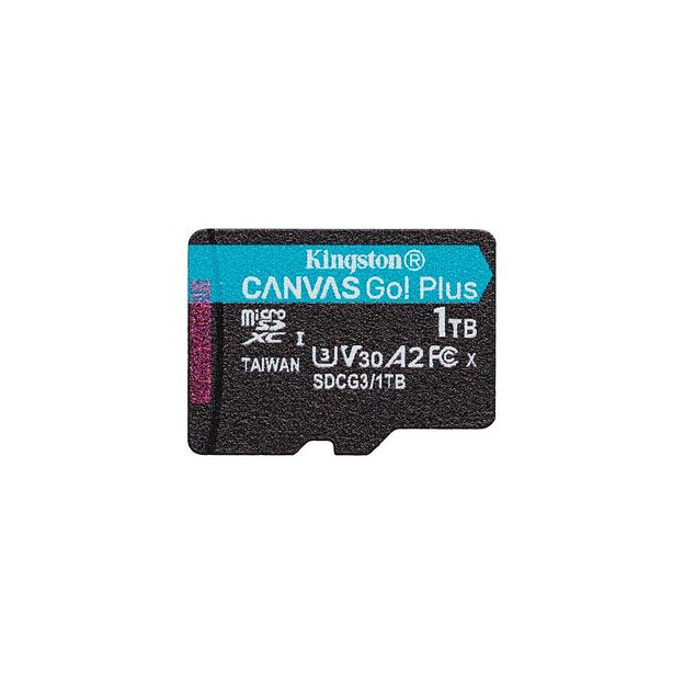 Карта памяти microSDXC UHS-I U3 Kingston Canvas Go! Plus 1024 ГБ, 170 МБ/с, Class 10, SDCG3/1TBSP, 1 шт., без адаптера фото 1
