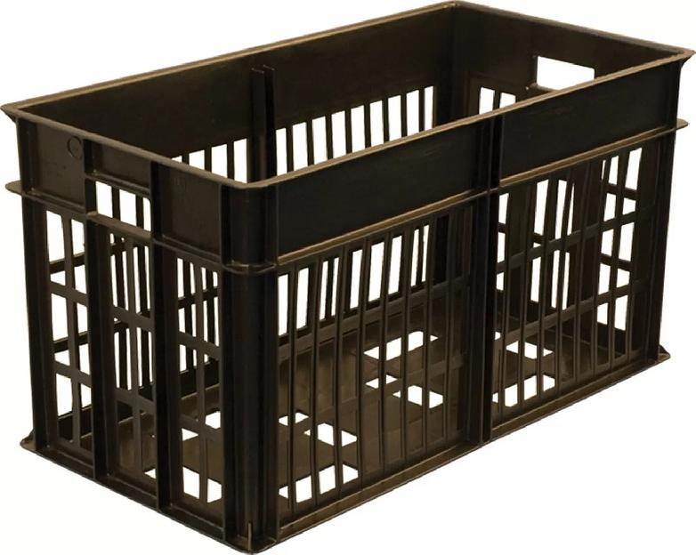 Ящик 660*340*360 мм. для яиц прямой перфорир., черный /1/18/ фото 1