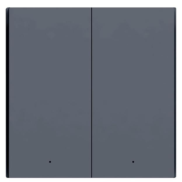 Выключатель двухклавишный без нейтрали Aqara Smart Wall Switch H1 EU (WS-EUK02 graphite) фото 2