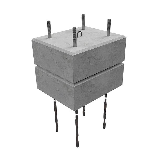 Фундамент монолитный для опор ЛЭП ФСБ 2-5 фото 1