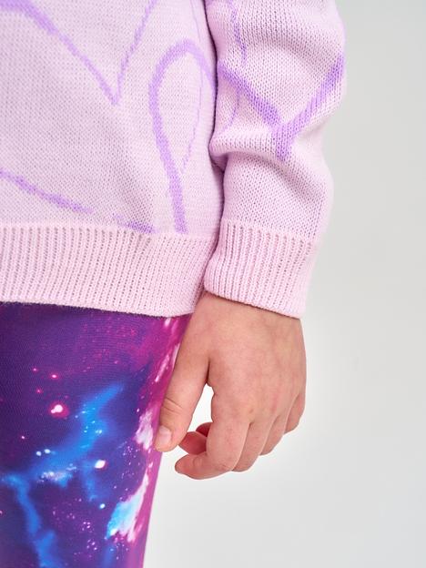 Джемпер «Сердечки» розовый, для девочек ОПТ фото 10