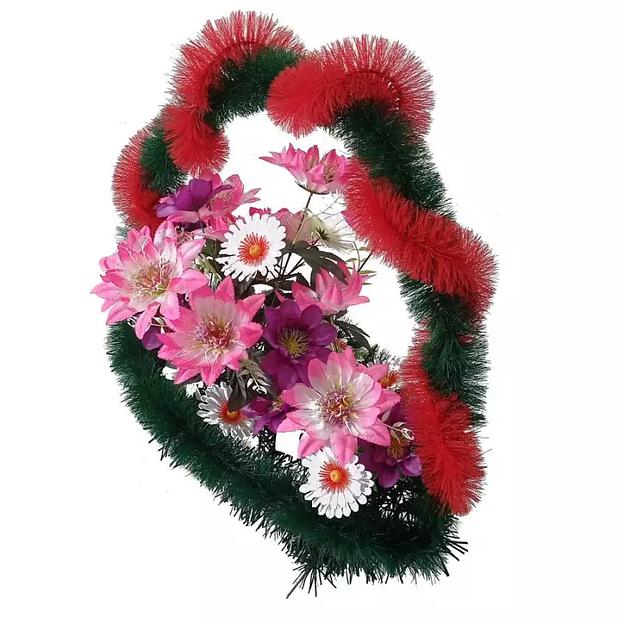 Рит-ная корзина Гобриела (лилии,розы) ф267-р100-з224-з230-н159-л47-л61-д90-г413-г450-г544 75см фото 2