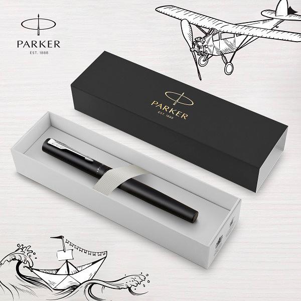 Ручка роллер Parker Vector XL (CW2159774) Black CT F черн. черн. подар.кор. фото 8