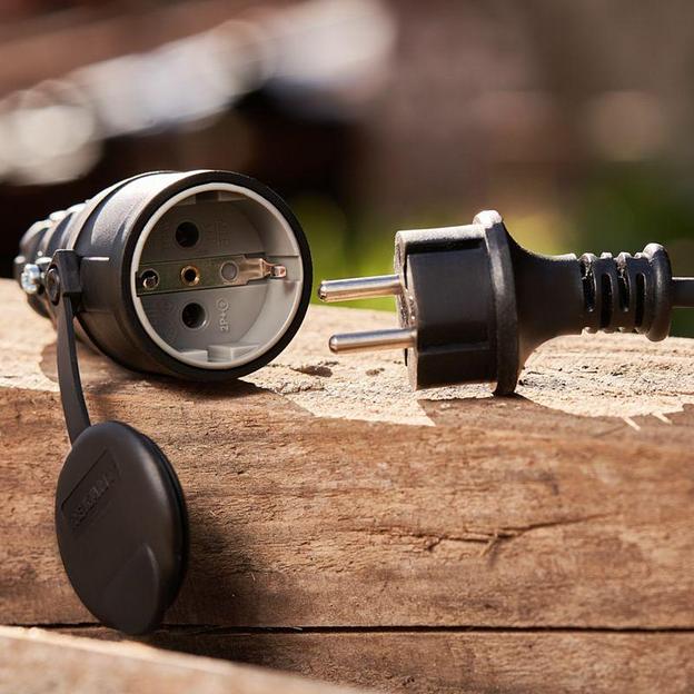 Розетка переносная влагозащ. с крышкой с/з 16А IP44 каучук Rexant 111-004 фото 3