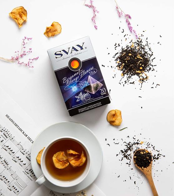 Чёрный чай с бергамотом и цветами апельсина Svay «Bergamot–Orange Flower» 20×2.5 г, опт фото 1