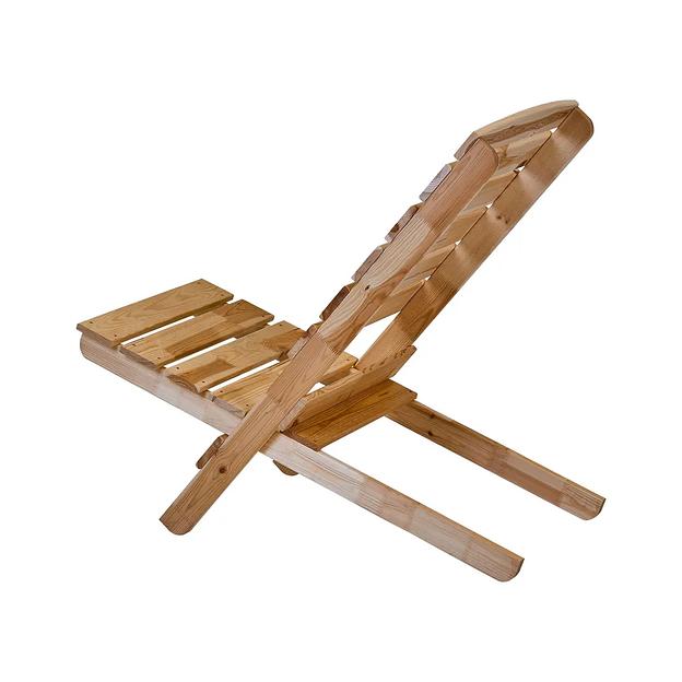 Шезлонг складной деревянный, натуральный, Бруклин, опт фото 2