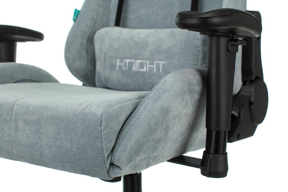 Кресло игровое Бюрократ VIKING KNIGHT Fabric серо-голубой Light-28 с подголов. крестовина металл фото 10