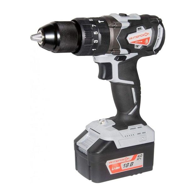 Дрель-шуруповерт ударная Интерскол ДАУ-13/18В аккум. патрон:быстрозажимной (кейс в комплекте) фото 1