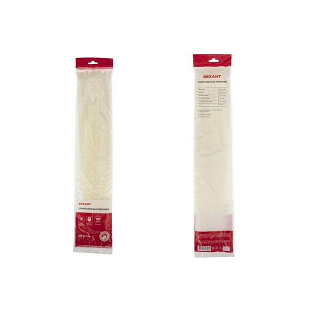 Rexant (07-0500) Хомут nylon 5.0 х 500 мм 100 шт белый фото 4