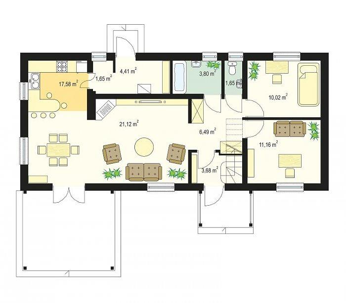 Проект каркасного дома «КД-115-147» под ключ фото 2