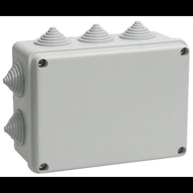 Iek UKO10-150-110-070-K41-55 Коробка КМ41242 распаячная для о/п 150х110х70 мм IP55 (RAL7035, 10 гермовводов) фото 1