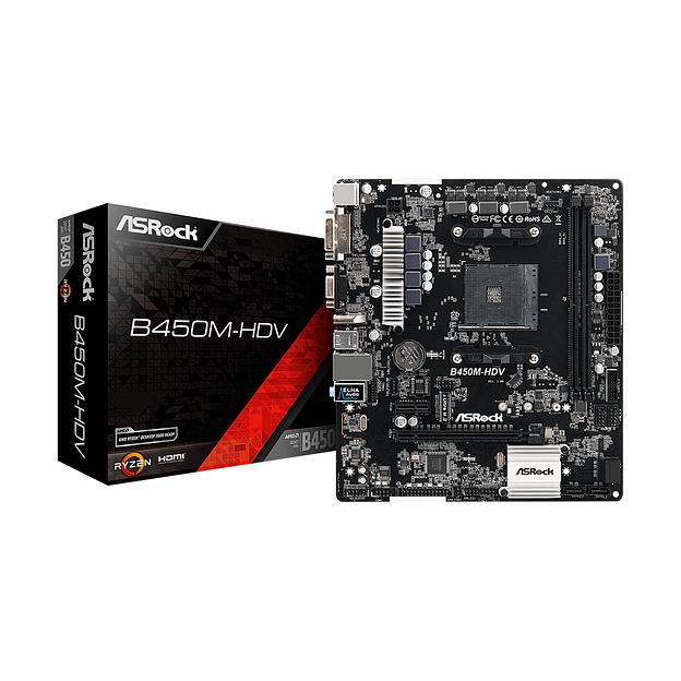 Материнская плата ASRock B450M-HDV R4.0 фото 1