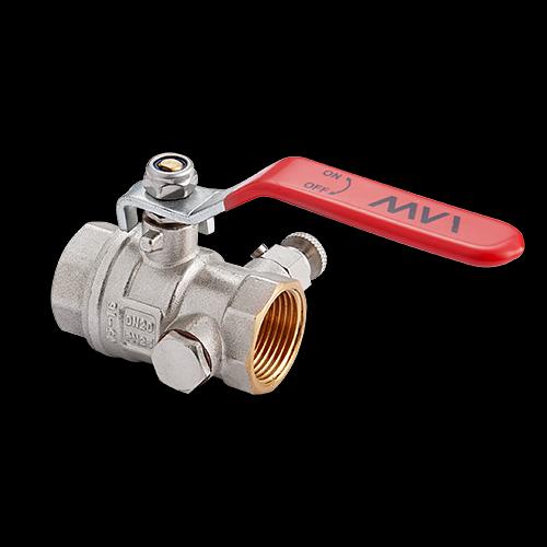 Кран шаровый 1' ВВ с дренажем и воздухоотводчиком фото 1