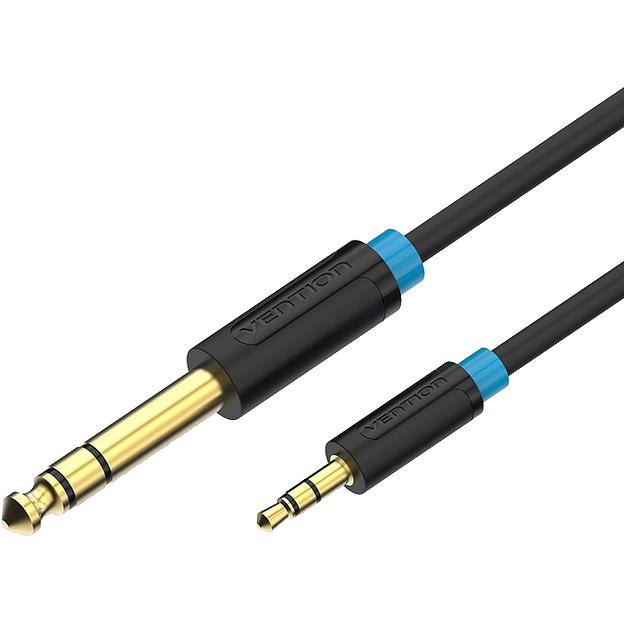 Кабель Vention аудио Jack 6,5 mm M/ 3,5 M - 1,5м Кабель Vention jack 6.5 mm(m)/mini jack 3.5 mm(m) - 1.5 м (BABBG) фото 2