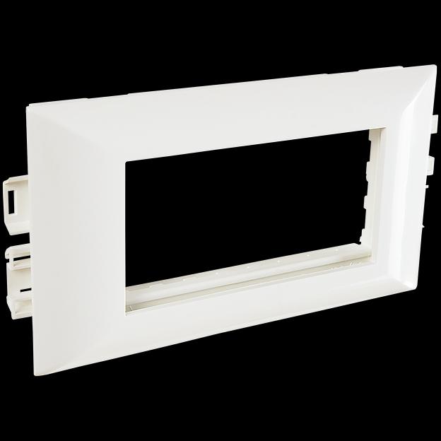 Суппорт с рамкой на 1 пост (45х45) в профиль для кабельного канала 130х50 фото 1