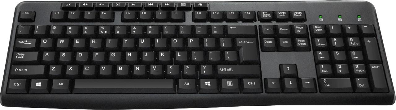 Клавиатура Оклик 305M черный USB Multimedia (1659987) фото 2