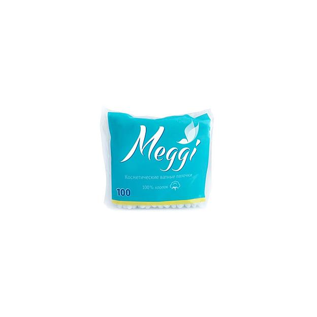 Meggi ватные палочки 100шт п/э пакет фото 1